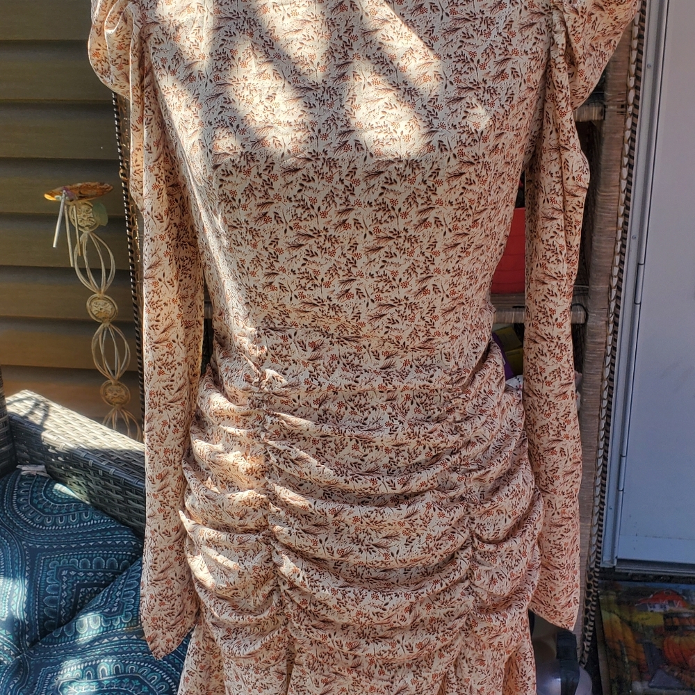 Shein Women's Puff Sleeve Ruched Dress Size Medium/ 6 - Picture 8 of 10